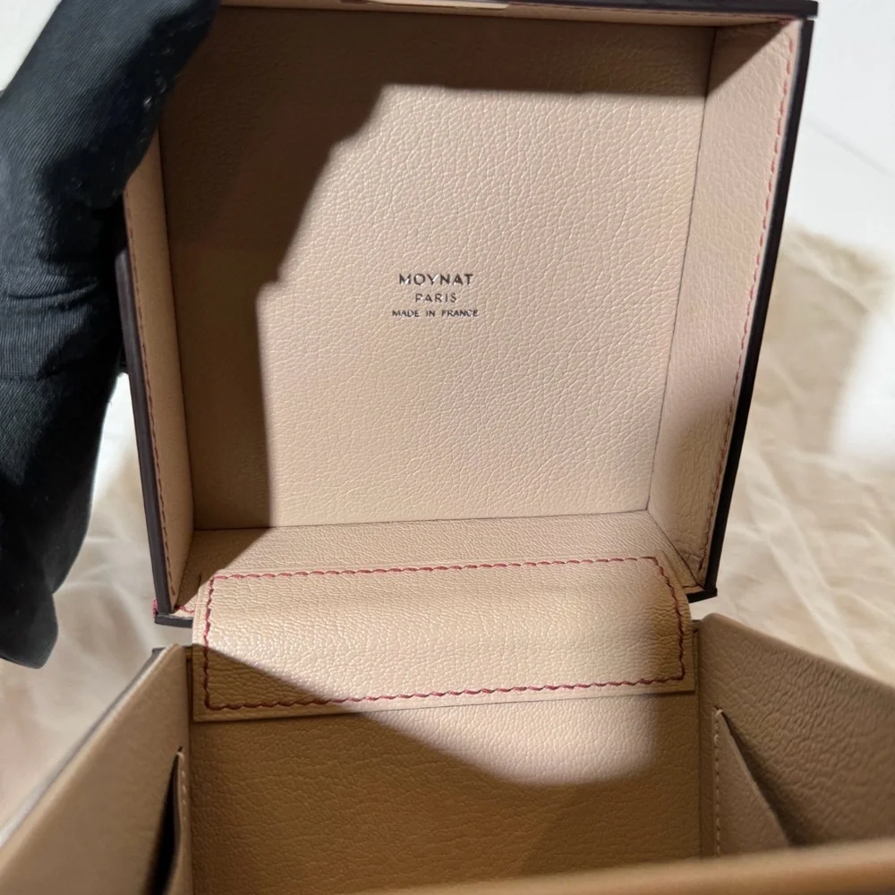 AUTHENTIC Moynat Calfskin Mini Vanity Case Clutch Red - Picture 13 of 16